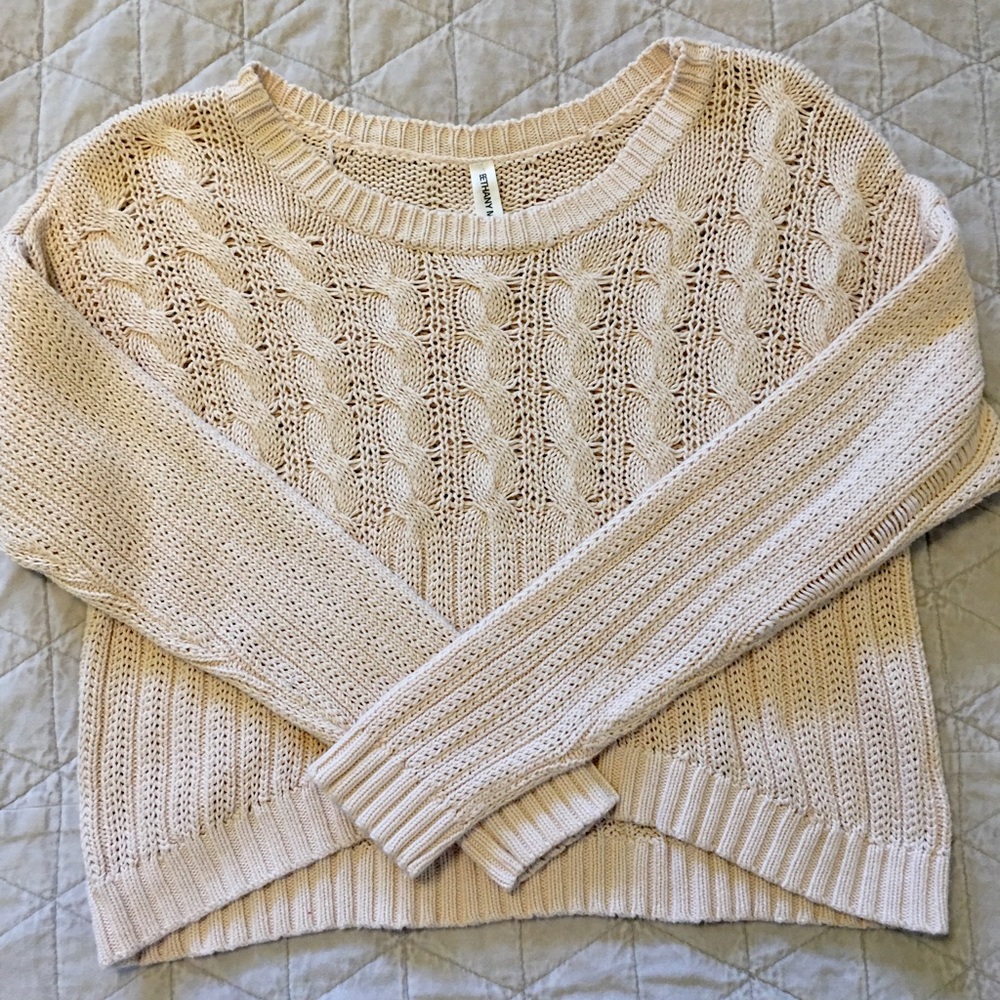 Bethany Mota Boxy Fit Cropped Sweater Size Medium